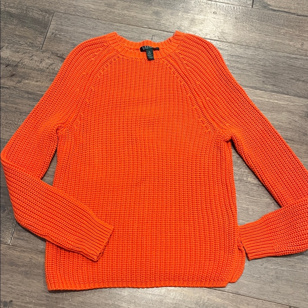 Lauren Ralph Lauren Vibrant Orange Knit Top